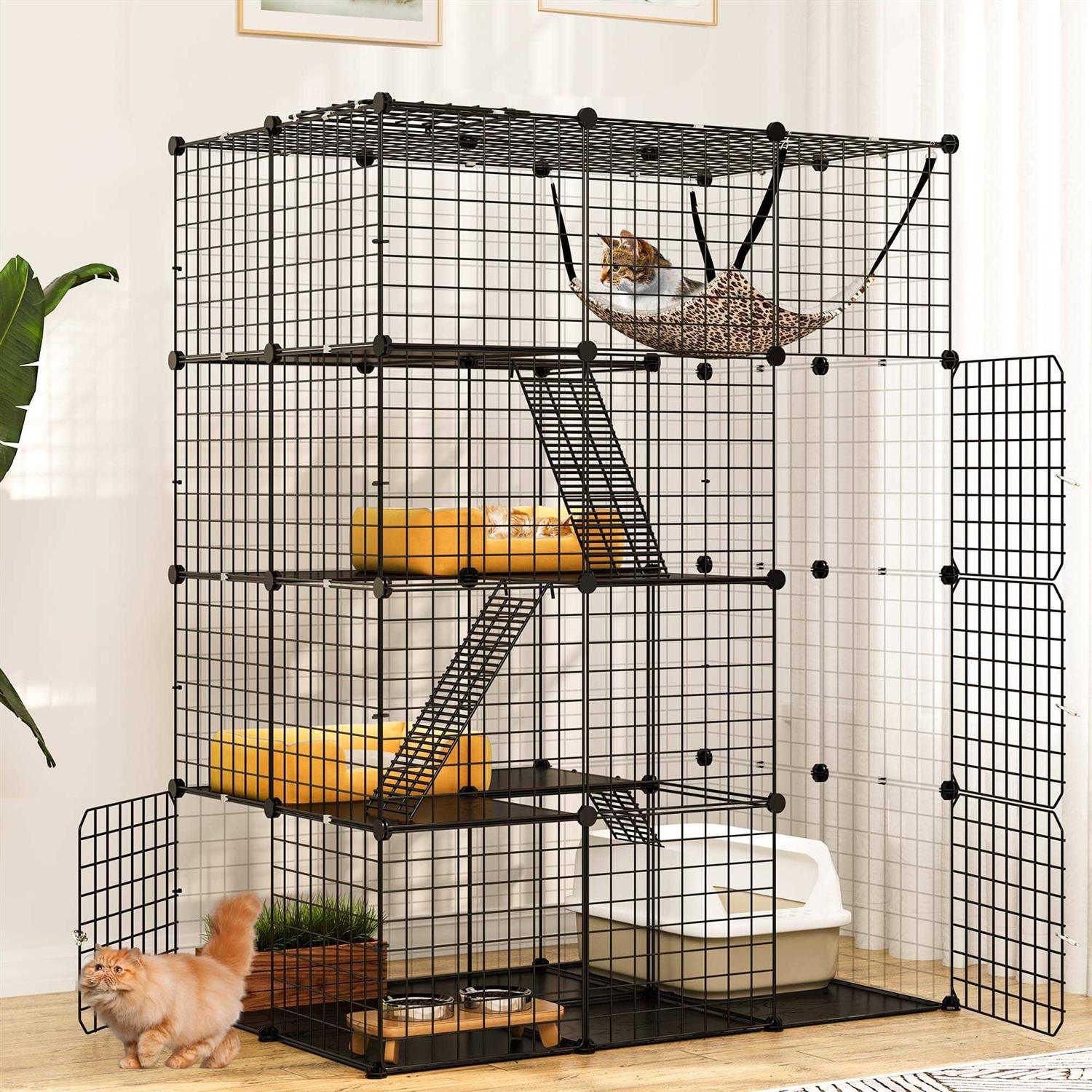 YITAHOME 4 Tier Cat Hammock Cat Enclosure - Healthber