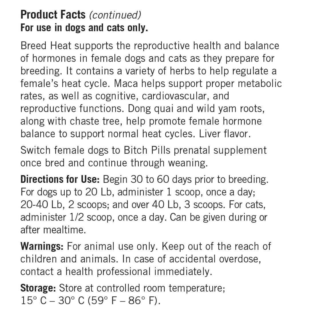 Lots of Love Pet Pro Breed Heat Breeding & Reproductive Supplement for Dogs & Cats - Healthber