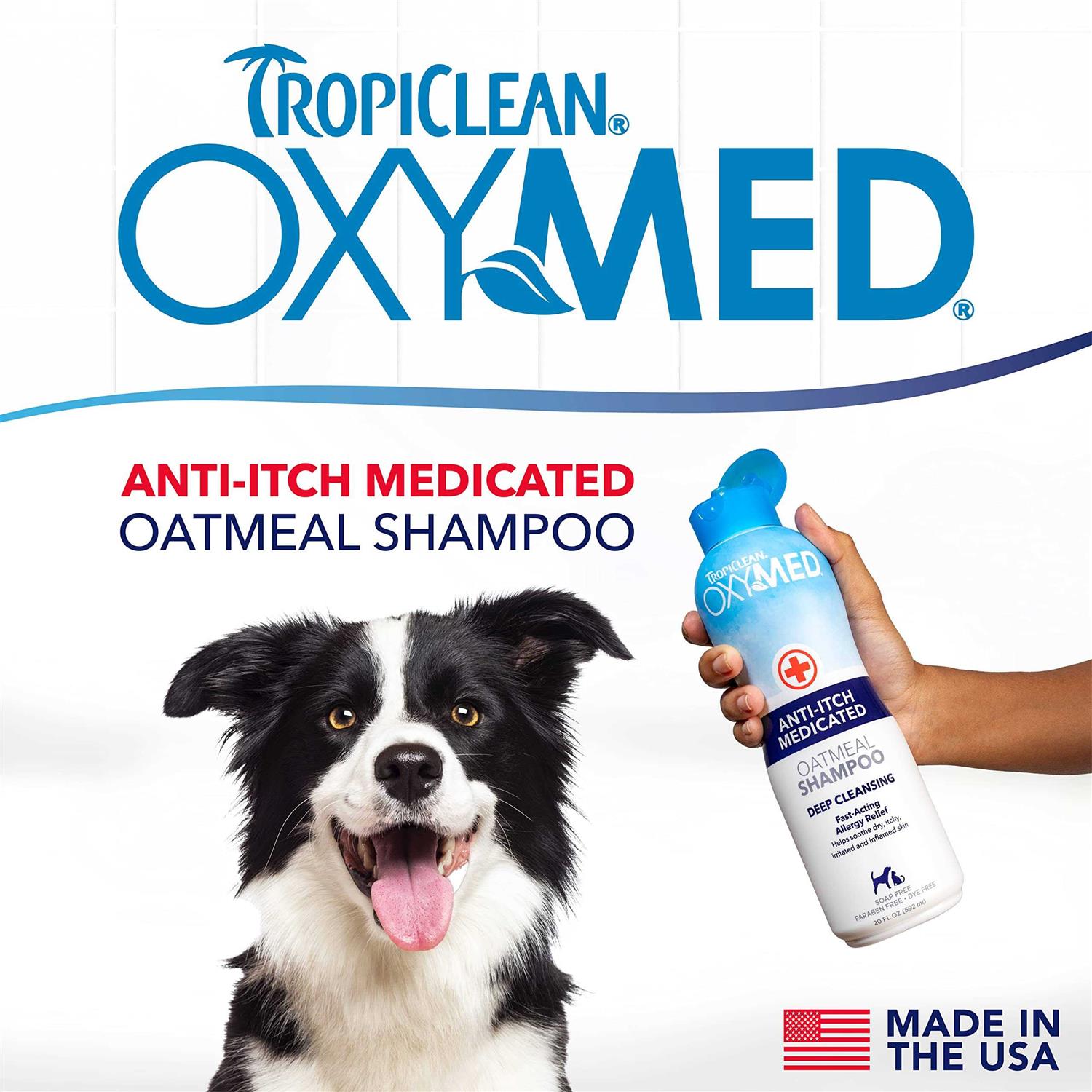 Tropiclean OxyMed Medicated Anti-Itch Oatmeal Pet Shampoo - Healthber
