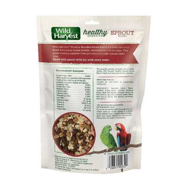 Wild Harvest Healthy Benefits Sprout Blend Bird Treats - Healthber