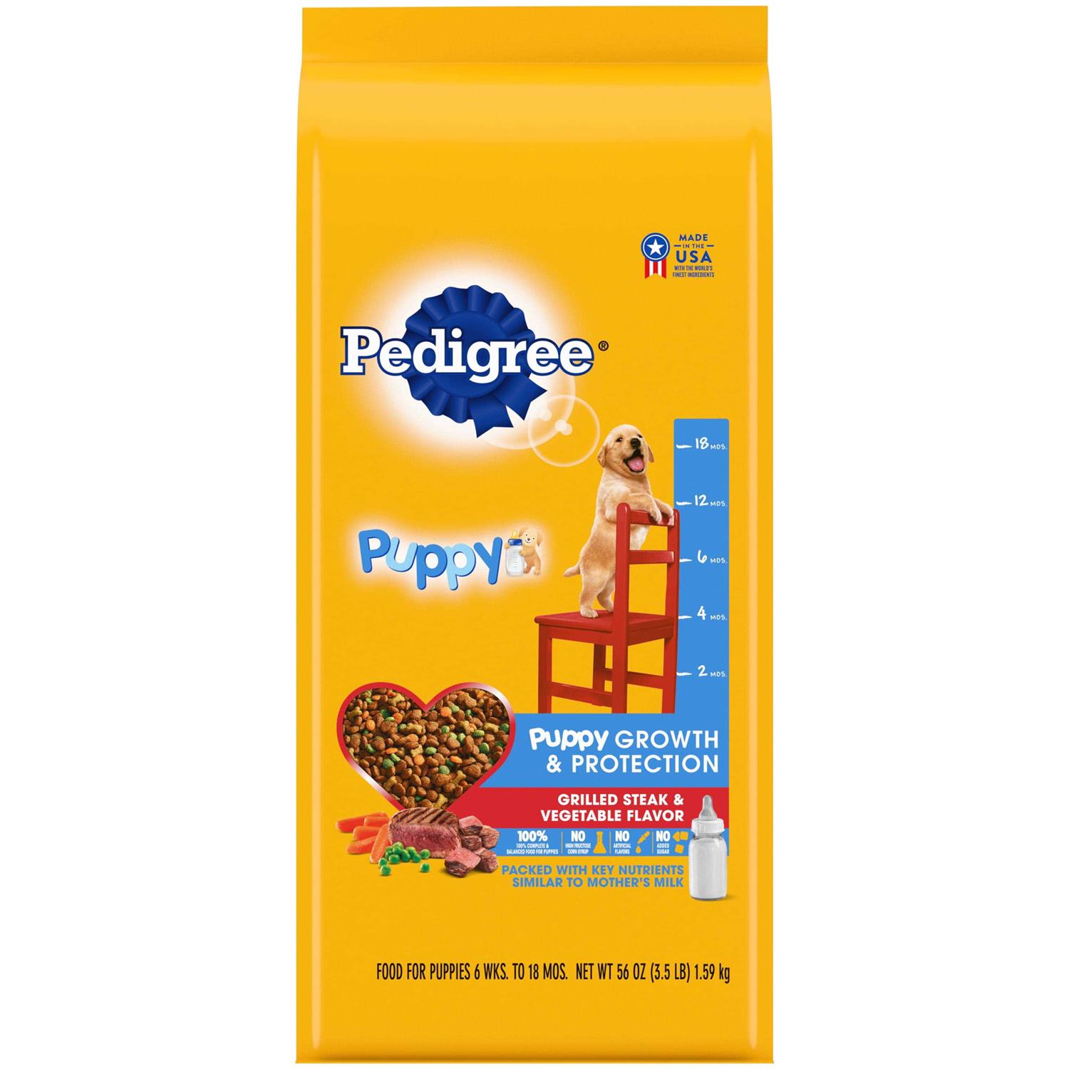 Pedigree Puppy Growth & Protection Dry Dog Food Vegetable Flavor - Healthber