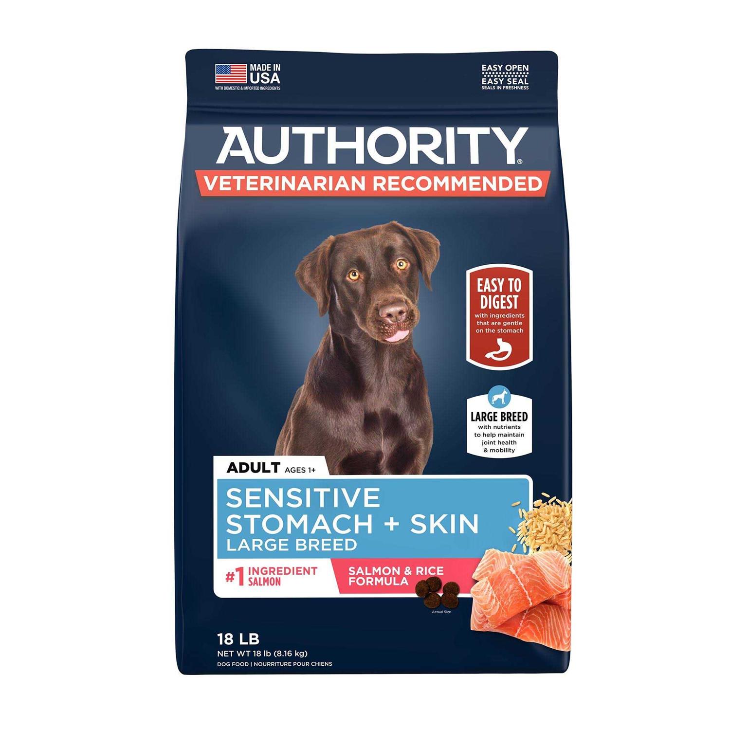 Authority Sensitive Stomach and Skin Large Breed All Life Stage Dry Dog Food - Healthber