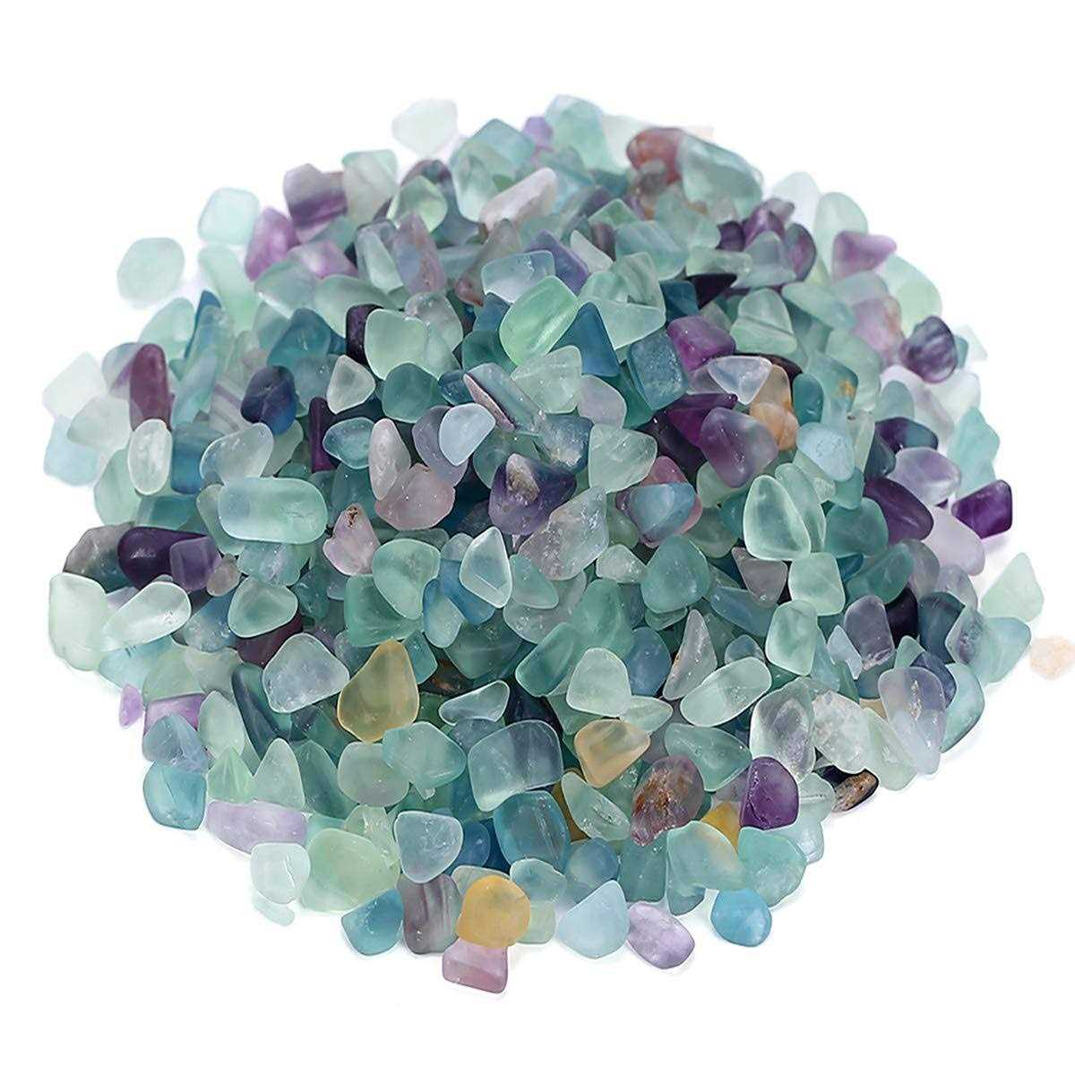 WAYBER Decorative Crystal Pebbles 2 Lb/920g Natural Quartz Stones Aquarium Gravel Sea Glass Rock Sand for Vase Fillers/Fish Turtle - Healthber