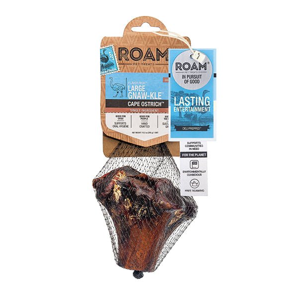 Roam Dog Treats Gnawkle Cape Ostrich - Healthber