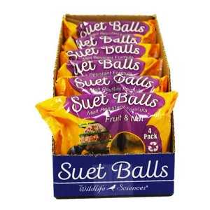 Wildlife Sciences Fruit & Nut Suet Balls Wild Bird Food, 6 count - Healthber