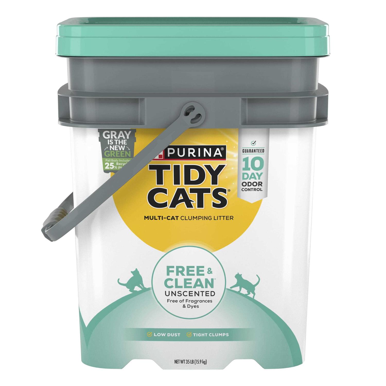 Purina Tidy Cats Free & Clean Unscented Clumping Multi Cat Litter - Healthber