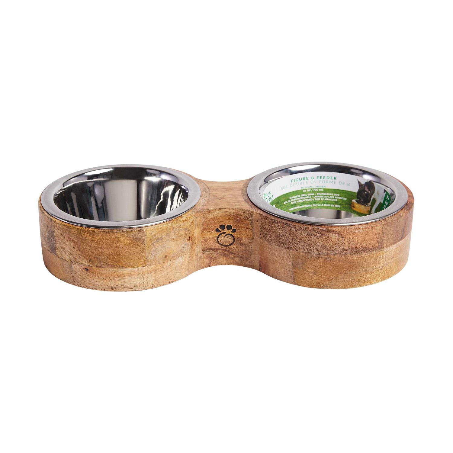 GF Pet Double Diner Wood & Metal Feeder - Healthber