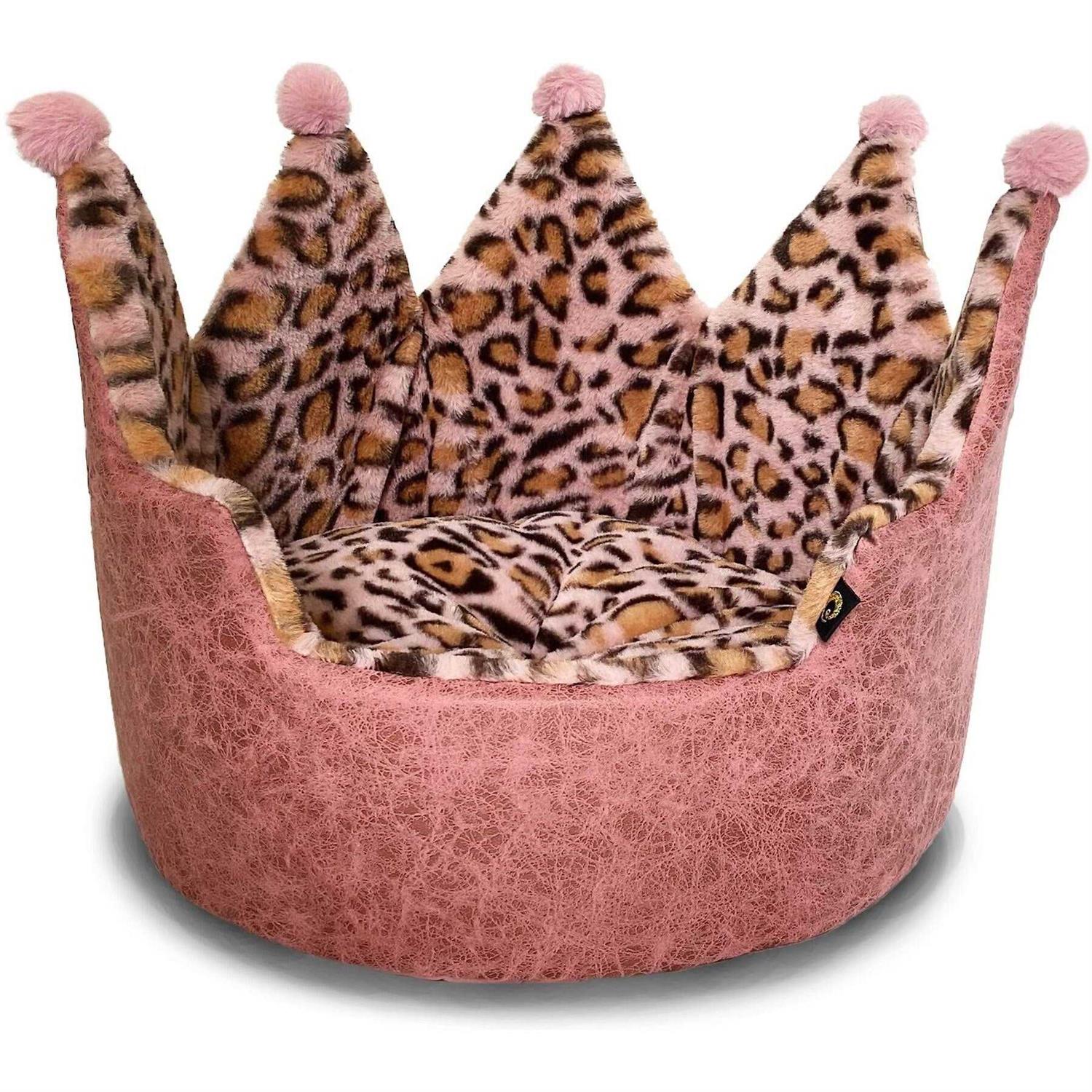Precious Tails Leopard Crown Bed - Healthber