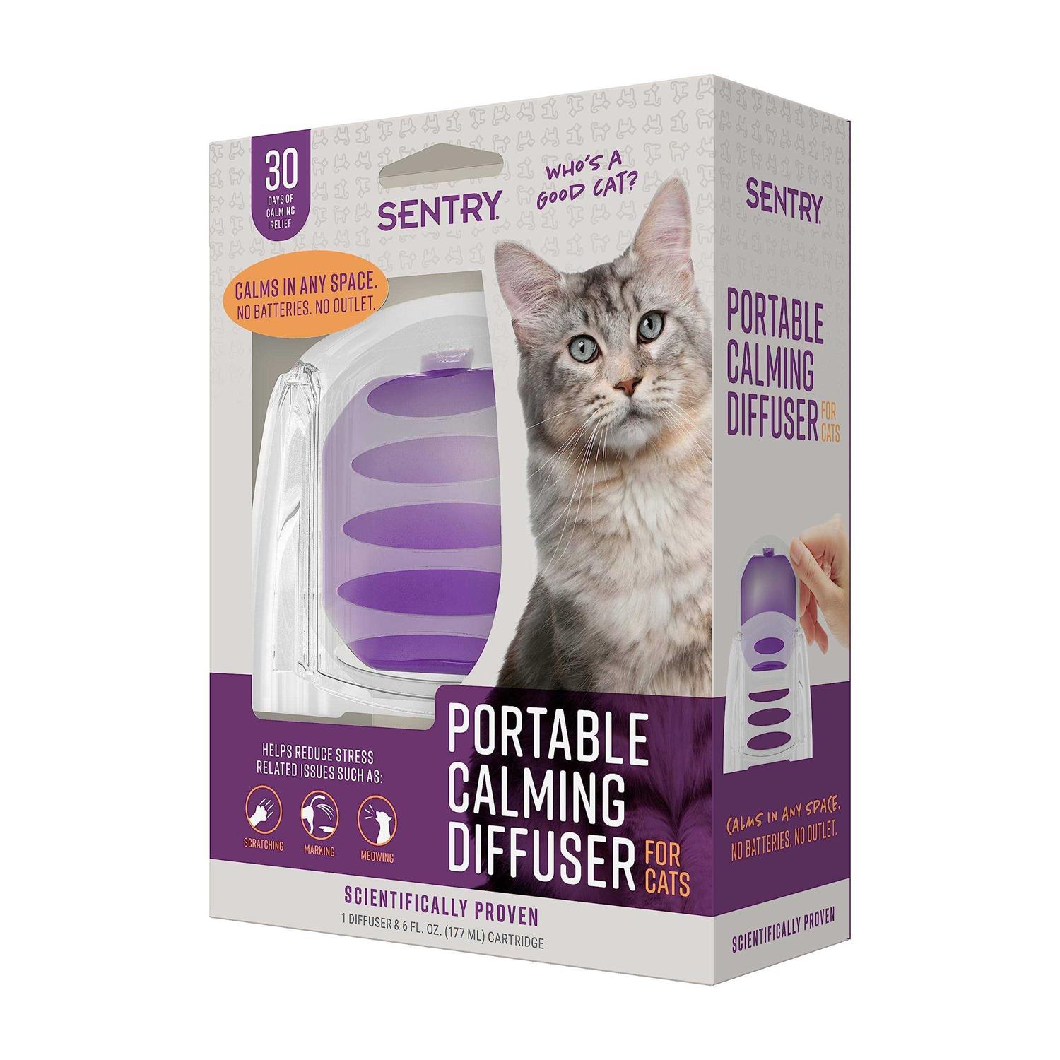 Sentry Behavior Portable Calming Diffuser for Cats, Reduces Stress and Bad Behavior with Calming Pheromones - Healthber