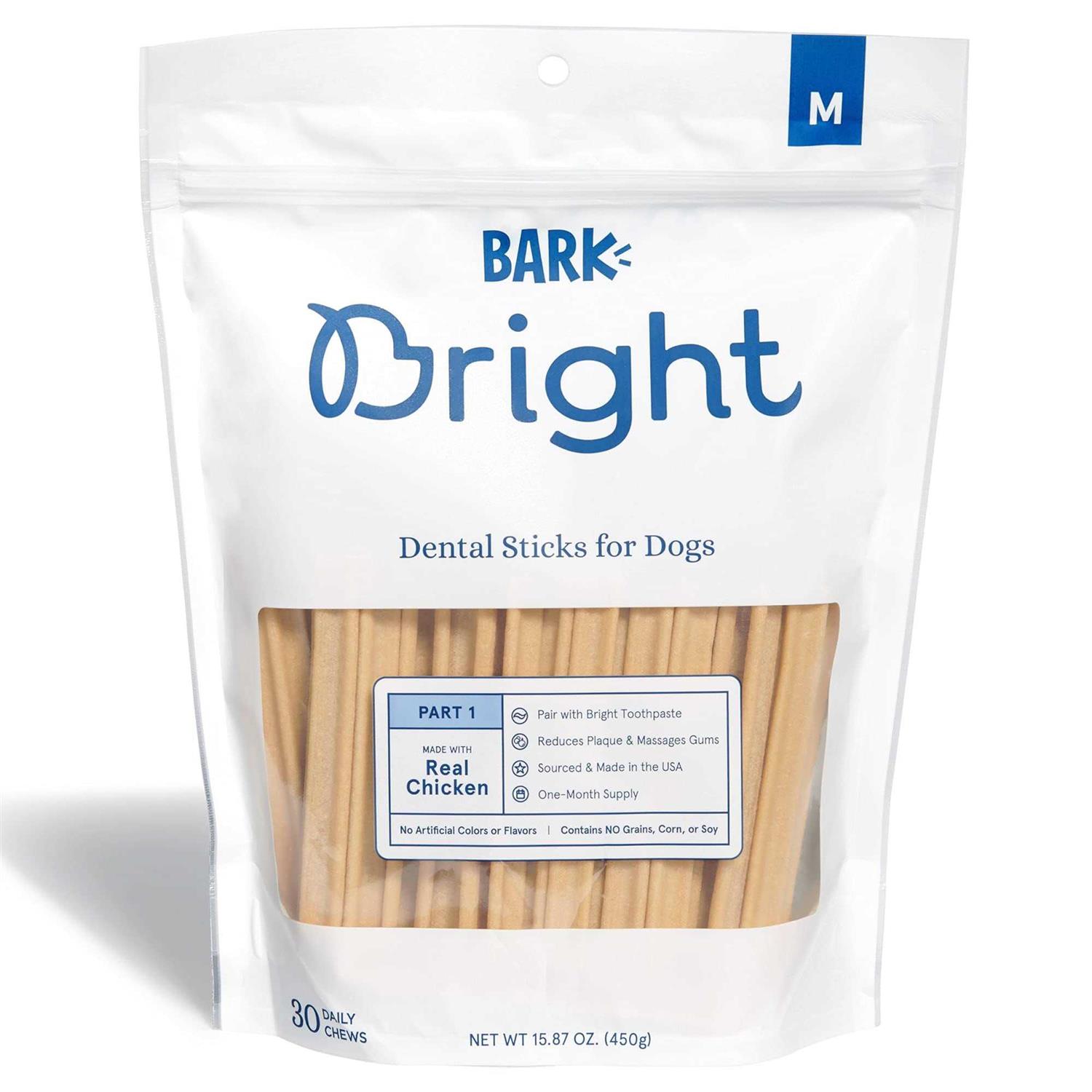 Bark Bright Dental Sticks for Large Dogs Chews - Healthber