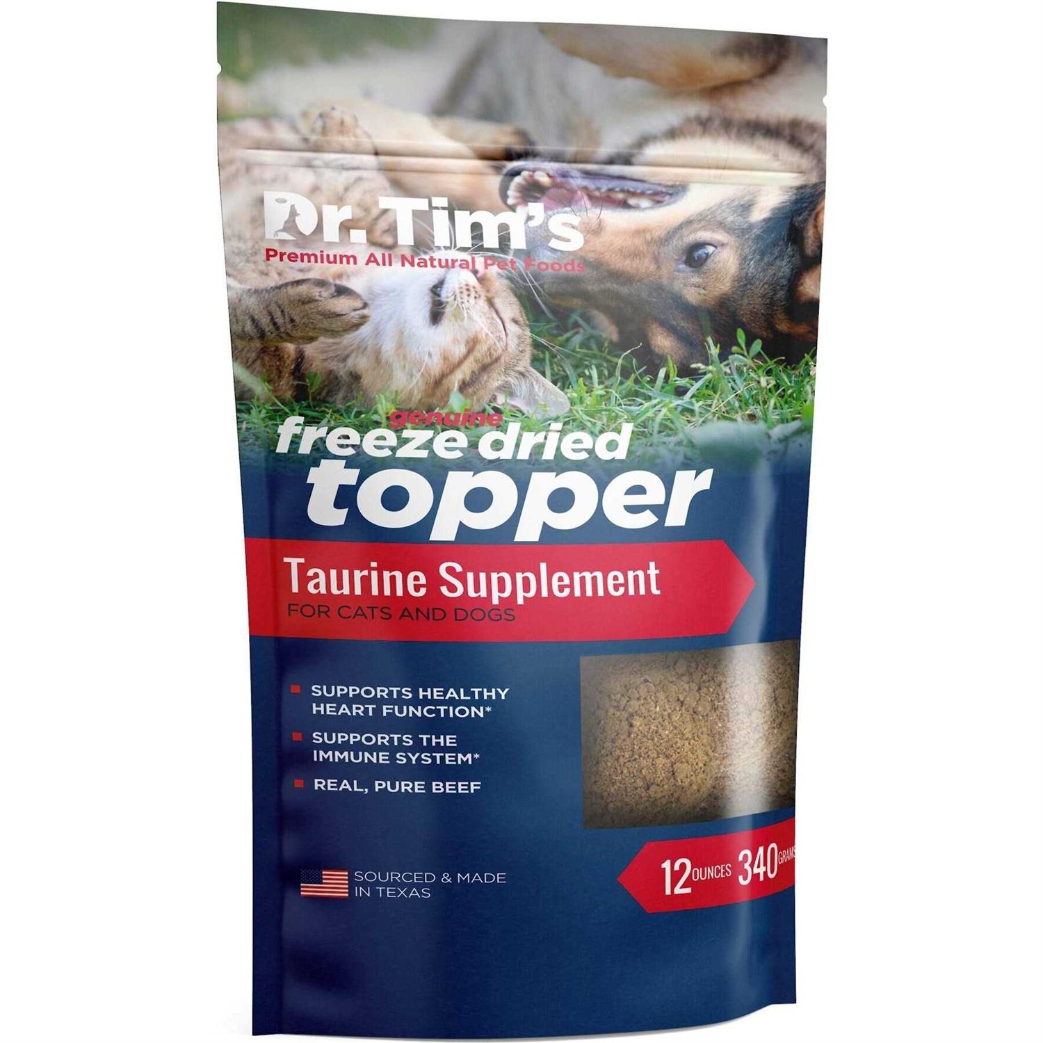 Dr. Tim’s Pet Food Freeze Dried Beef Taurine Topper - Healthber