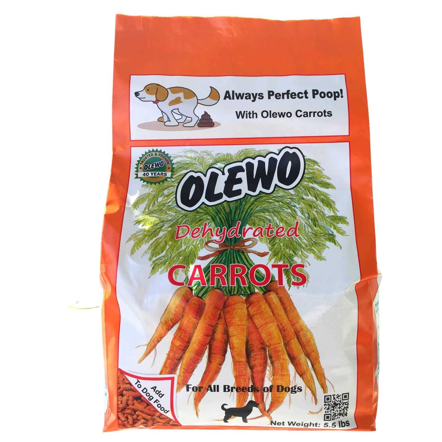 Olewo Original Carrots for Dogs Fiber for Dog Stool Hardener Dog Food Toppers for Picky Eaters - Healthber