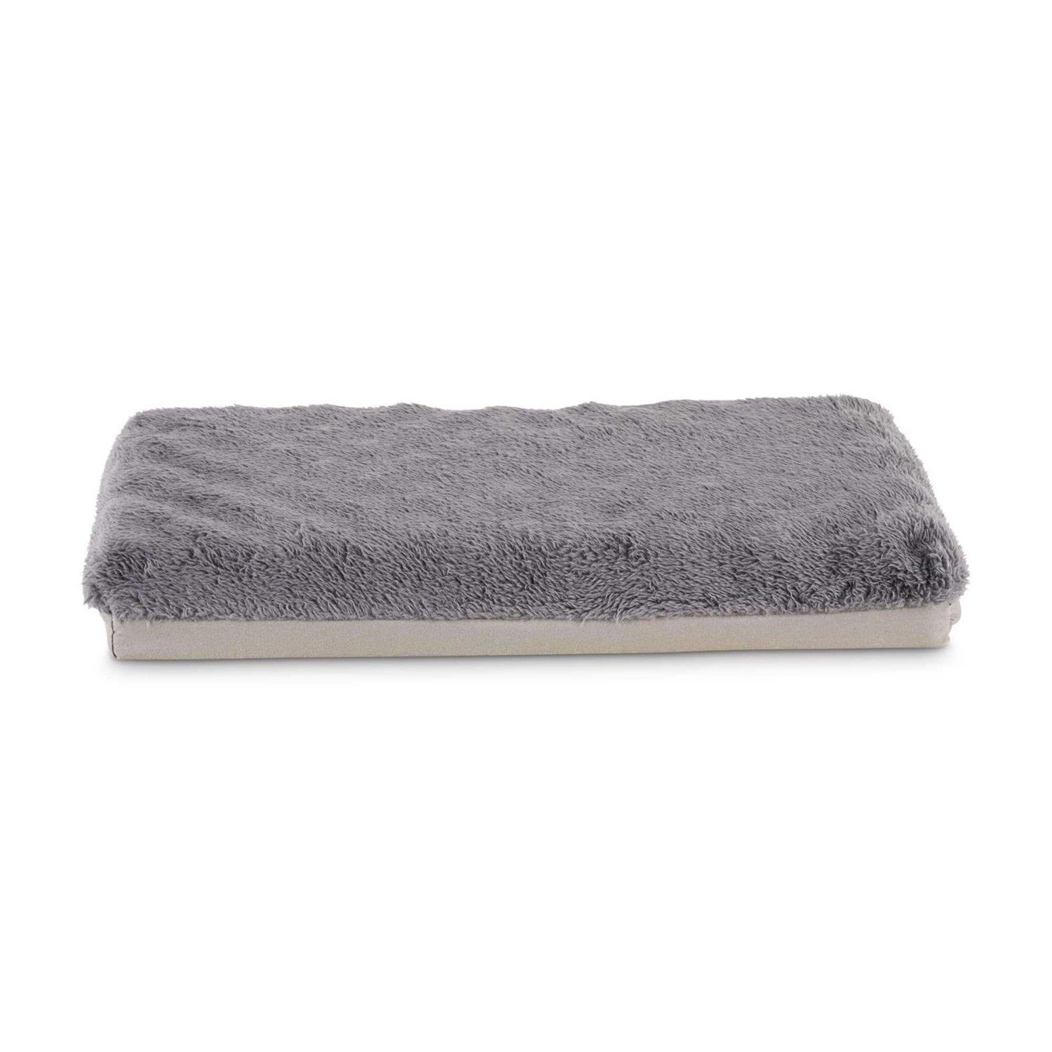 EveryYay Essentials Happy Place Dark Grey Foam Dog Crate Mat and Pet Bed - Healthber