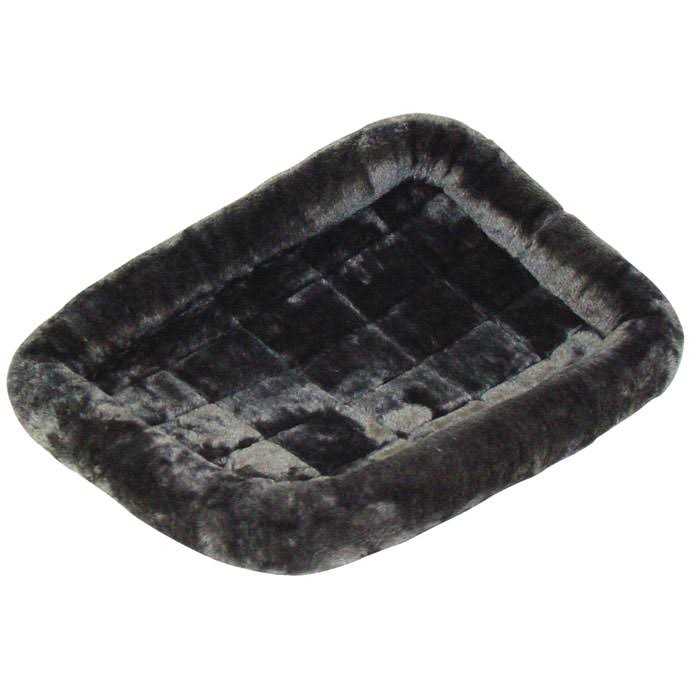 Midwest Quiet Time Gray Fleece Pet Bed - Healthber