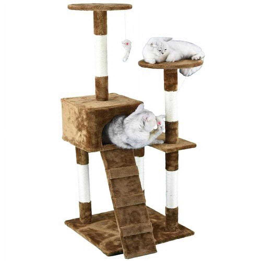 Homessity 51 Economical Cat tree Condo with Sisal covered Posts HC-009 - Healthber