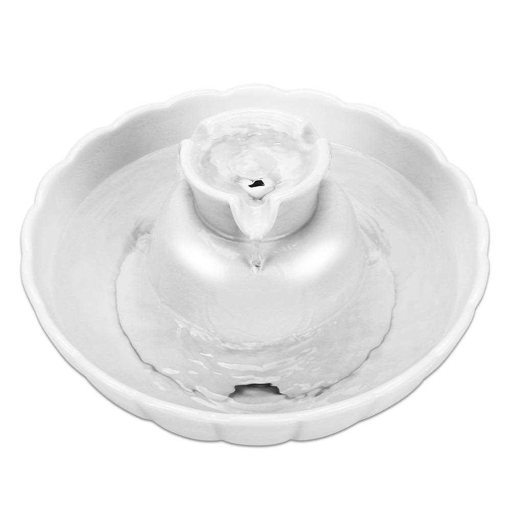 iPettie Tritone Ceramic Water Fountain for Cat & Dog - Healthber