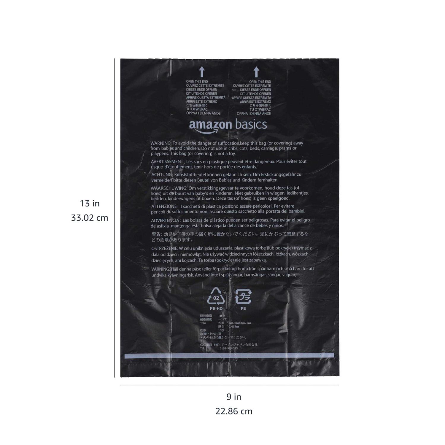 Amazon Basics Dog Poop Bags with Dispenser and Leash Clip Unscented Standard - Healthber