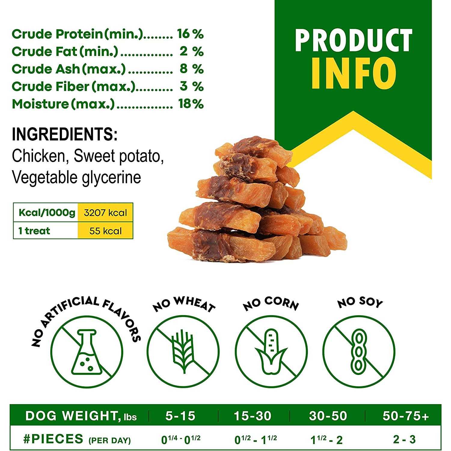 Dog Sweet Potato Wrapped with Chicken & Pet Natural Chew Treats Grain Free Organic Meat & Human Grade Dried Snacks in Bulk - Healthber