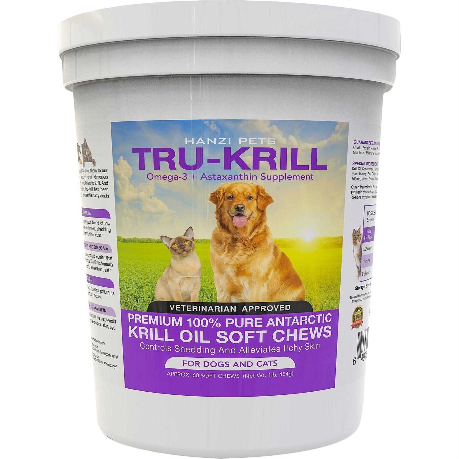 Hanzi Pets Premium Antarctic Krill Oil Soft Chews for Dogs Rich in Omega 3 - Healthber