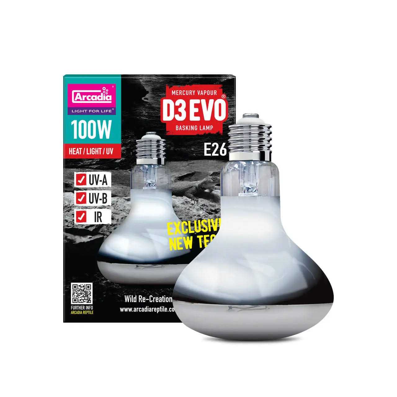 Arcadia D3EVO Mercury Vapour Basking Lamp - Healthber