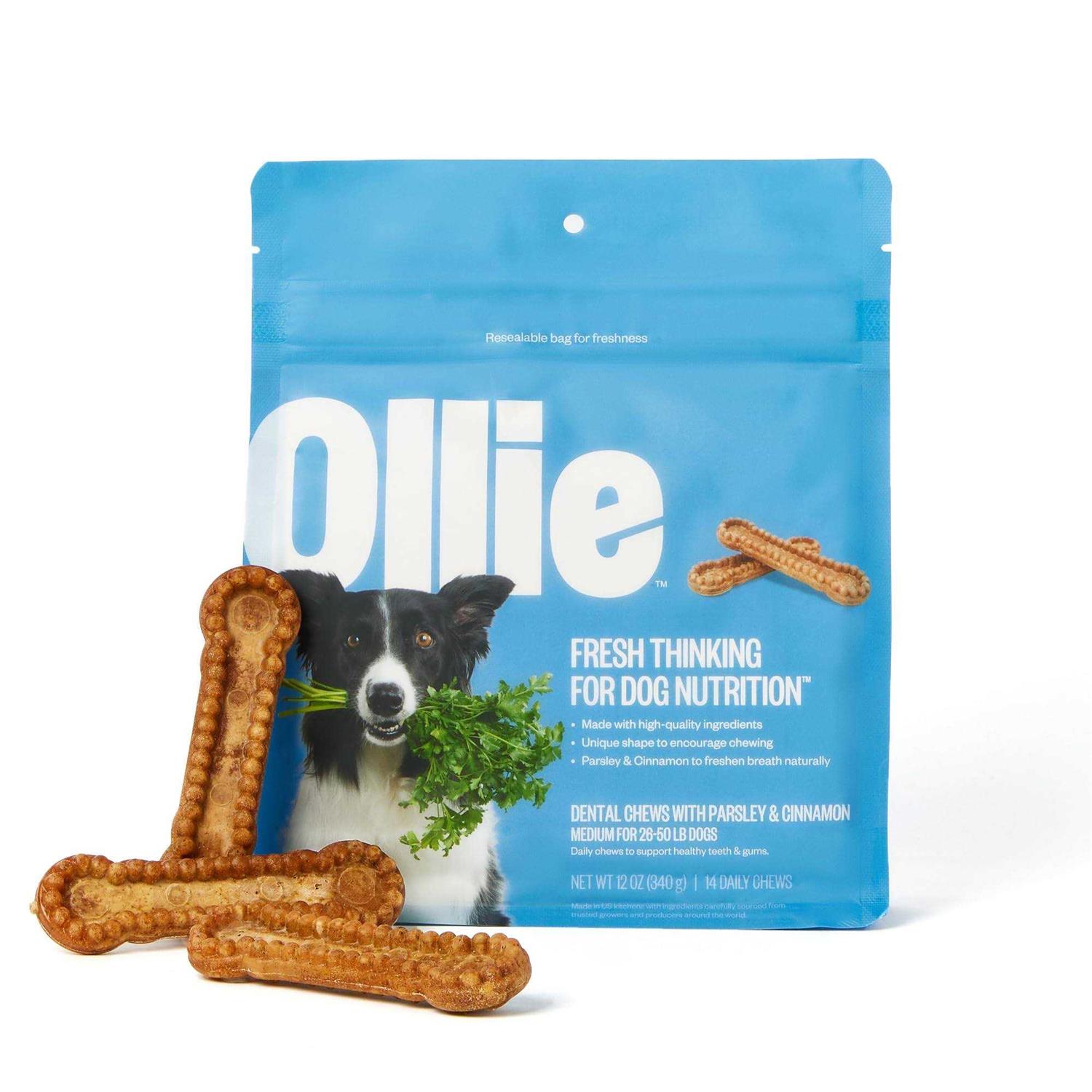 Ollie Dental Chews For Dogs Dog Breath Treats Dog Teeth Cleaning Treat - Healthber