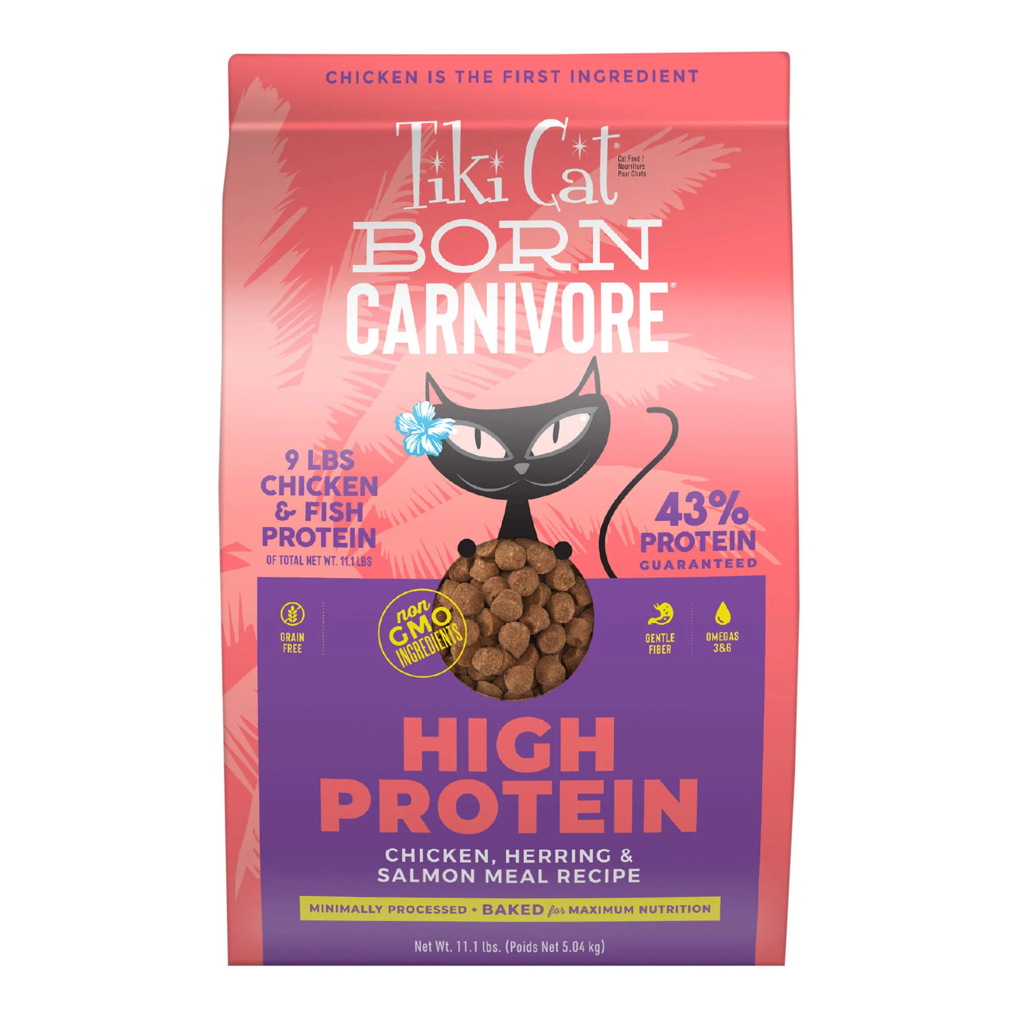 Tiki Cat Born Carnivore High Protein Dry Cat Food, Chicken, Herring & Salmon Meal - Healthber