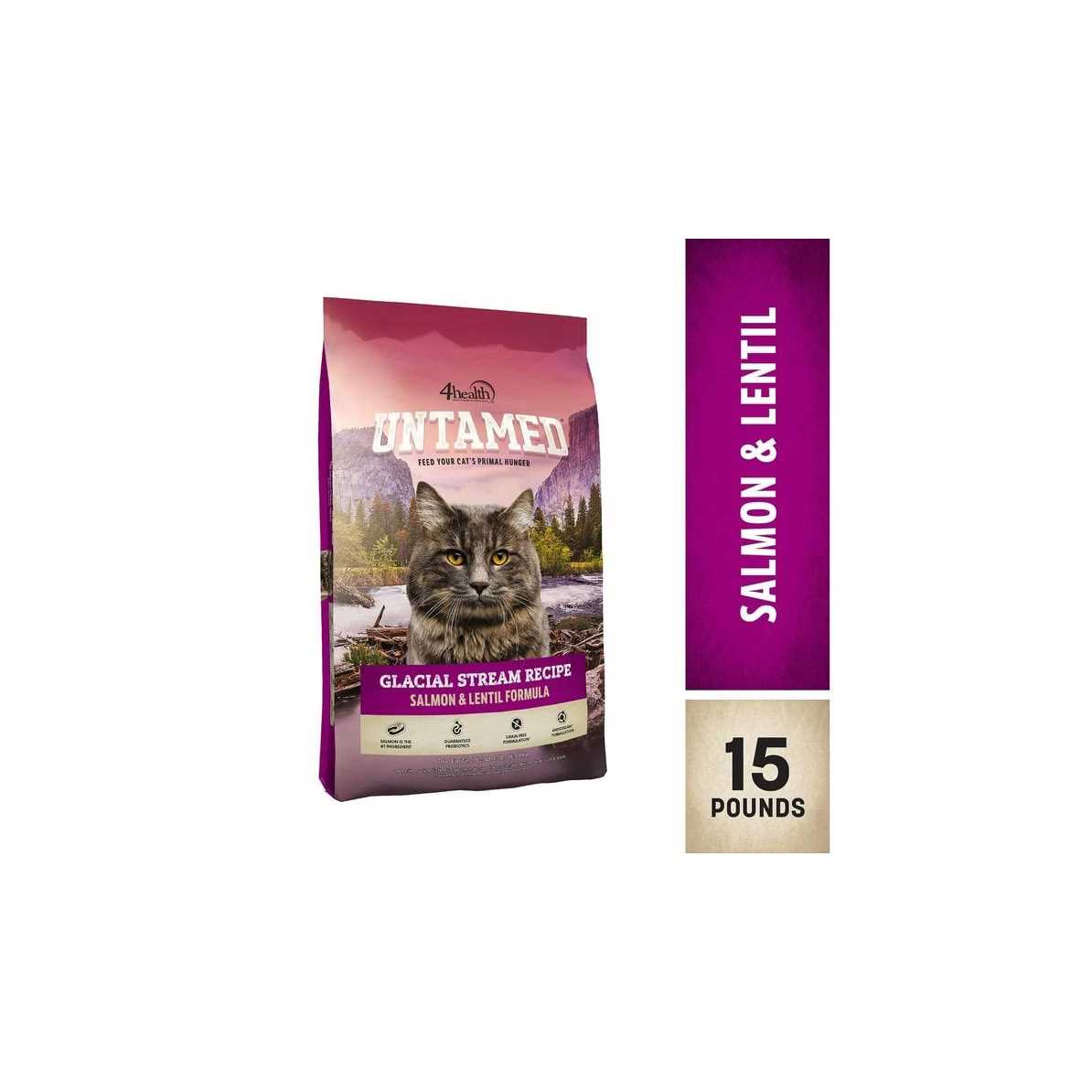 4health Untamed Glacial Stream All Life Stages Grain-Free Salmon and Lentils Formula Dry Cat Food - Healthber
