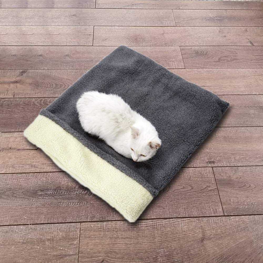 Lorde Cat Bed Cave Sleeping Bag, Pet Mat Self Warming Pad Sack for Cats and Small Dog - Healthber