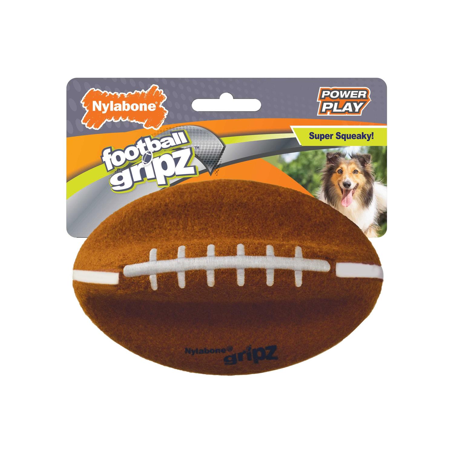 Nylabone Power Play Football Gripz Dog Toy - Healthber