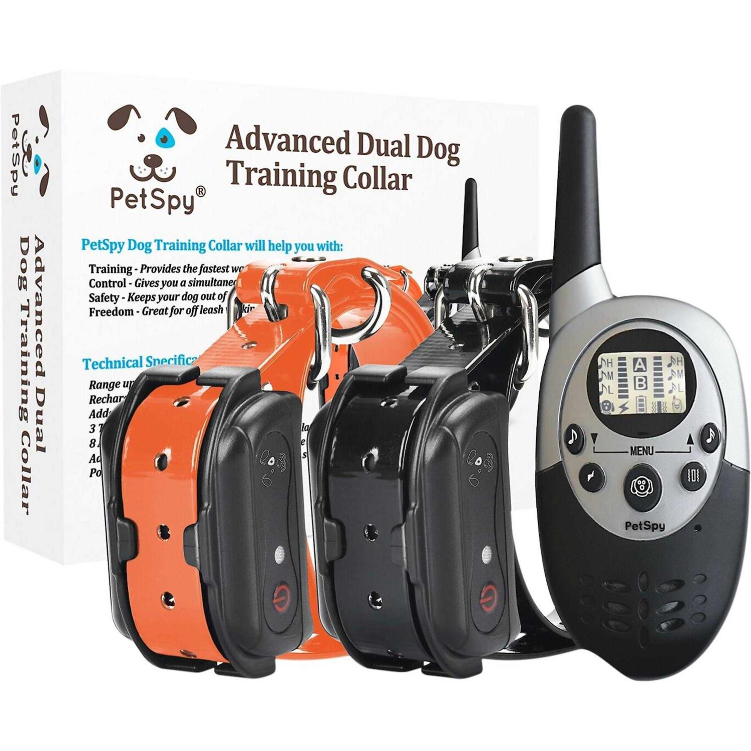 Petspy 1100 Waterproof Rechargeable Remote Training Dog Collar with Beep, Vibration and Electric Shock Dogs - Healthber