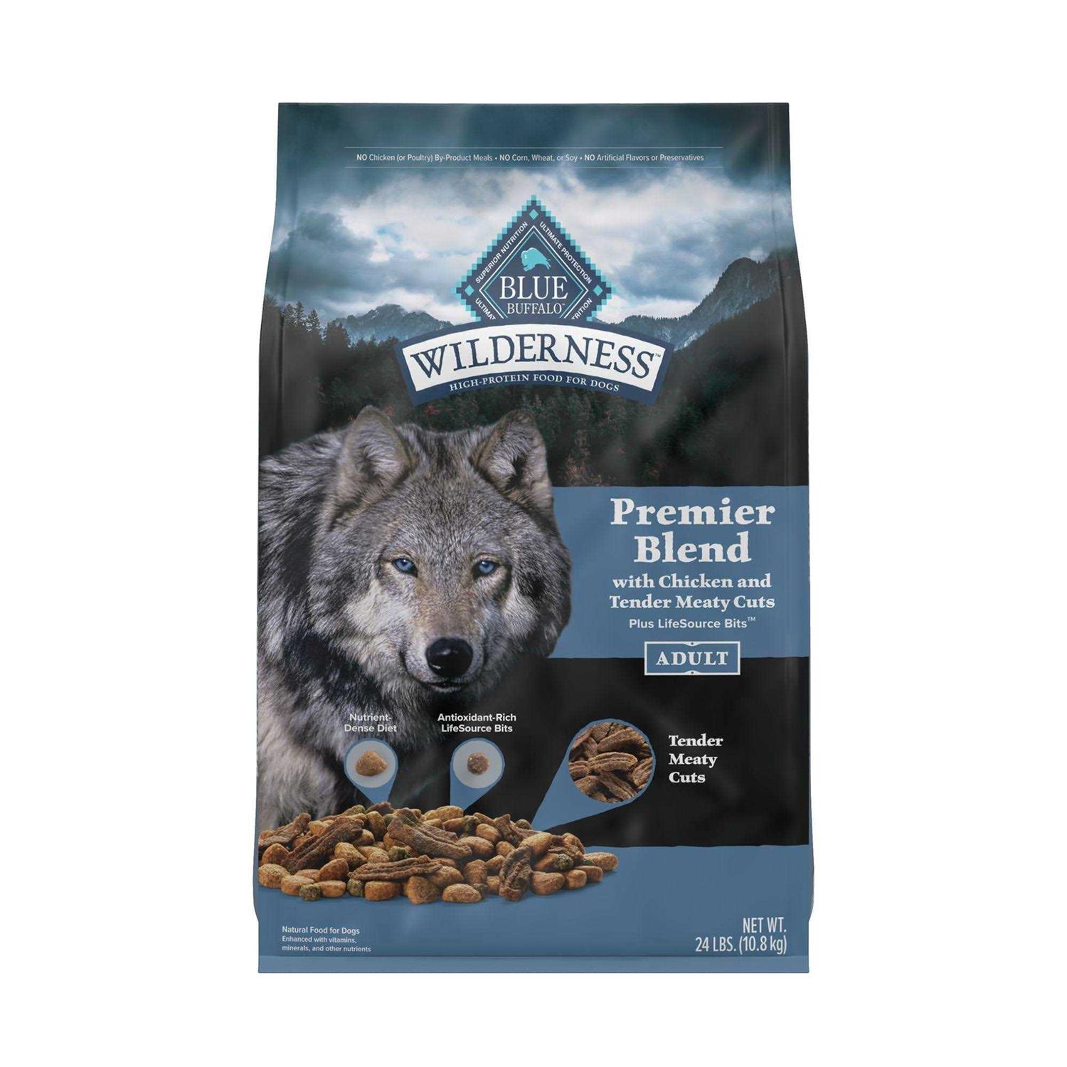 Blue Buffalo Wilderness Chicken Dry Premier Blend Adult Dog Food - Healthber
