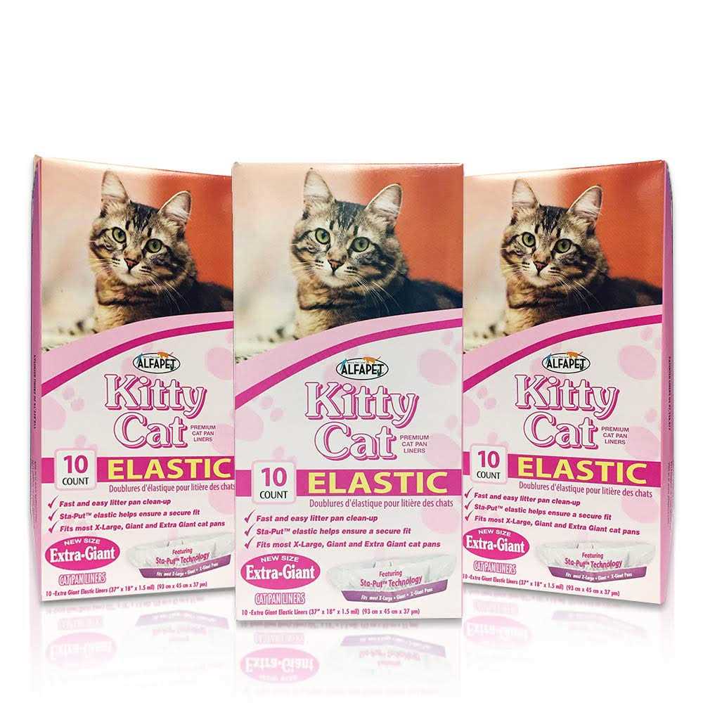 Alfapet Kitty Cat Litter box Disposable Elastic Liners For Large - Healthber