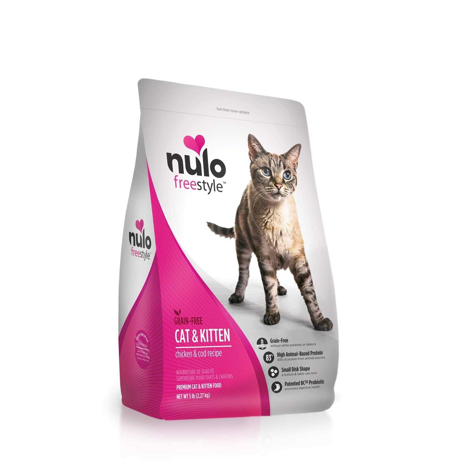 Nulo Freestyle Grain Free Chicken & Cod Dry Cat & Kitten Food - Healthber