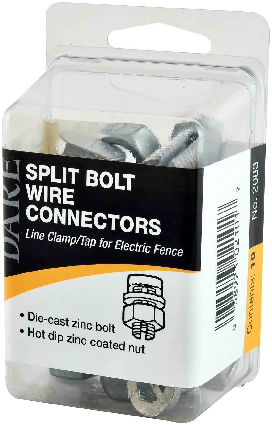 Line Clamp/Tap Split Bolt Style Fence Wire Connectors, 10 pk - Healthber