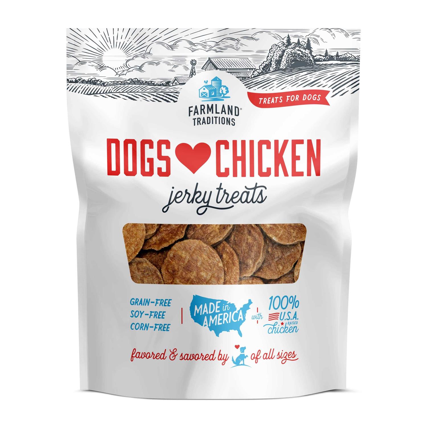 Farmland Traditions Dogs Love Chicken Jerky Treats - Healthber
