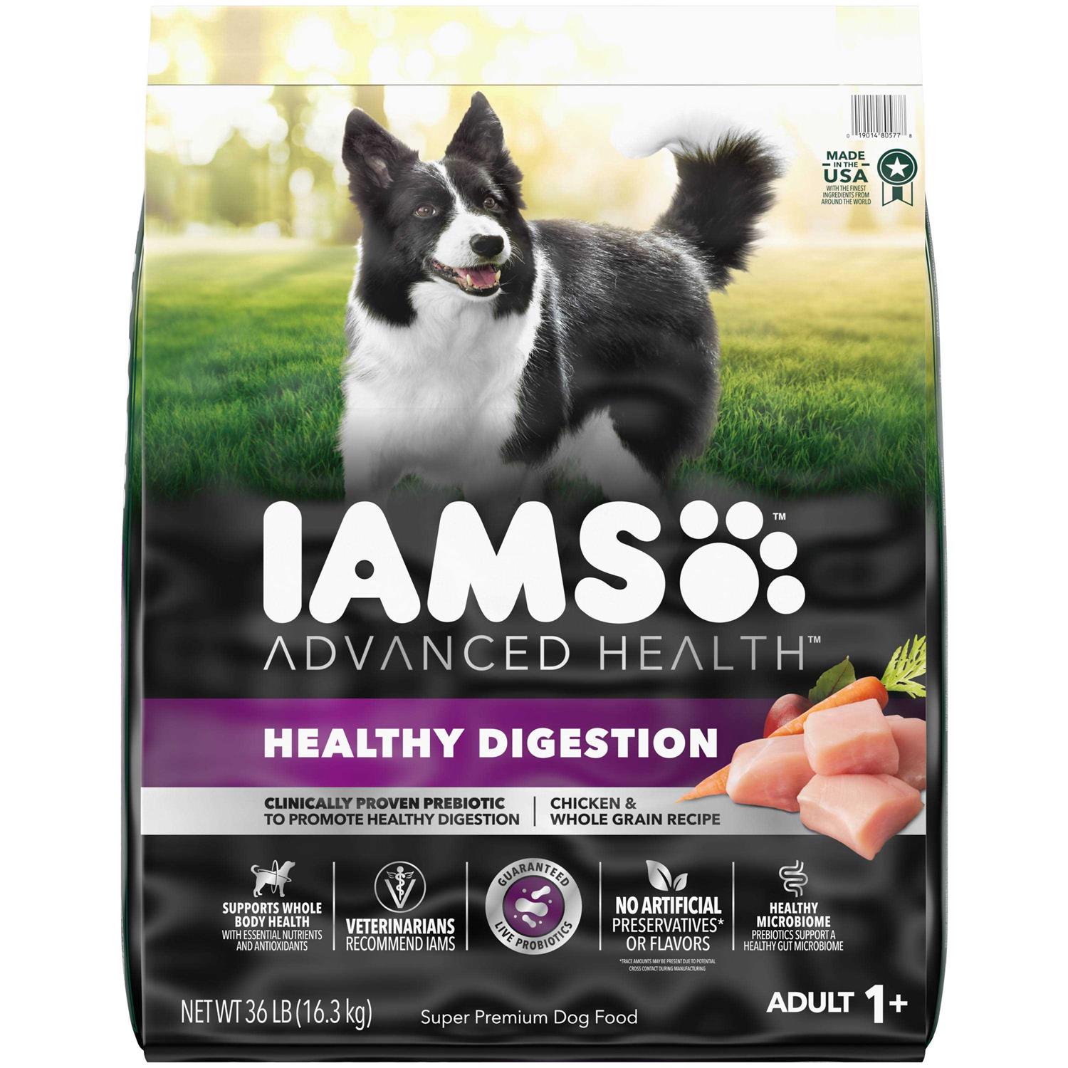 Iams Advanced Health Adult Healthy Digestion Dry Dog Food with Real Chicken - Healthber