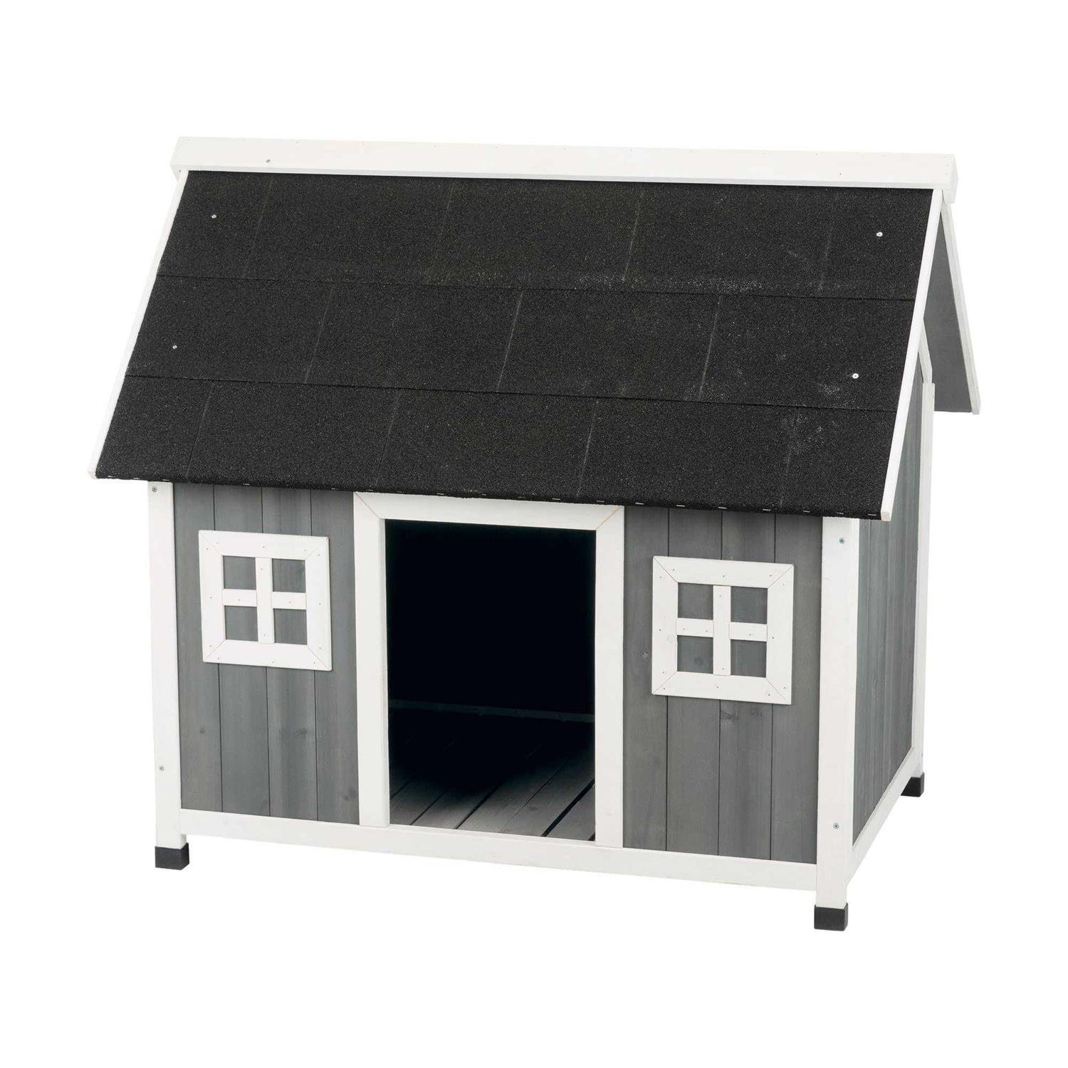 Trixie Pet Natura Barn Style Dog House Gray - Healthber