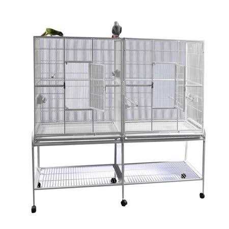 A E Double Flight Cage with Divider - Healthber