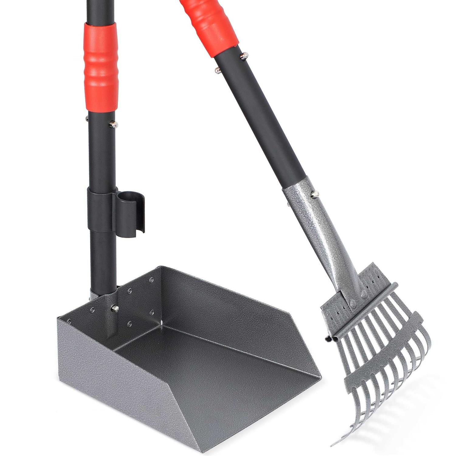 Heeyoo Dog Pooper Scooper, Dog Poop Tray and Rake Set - Healthber