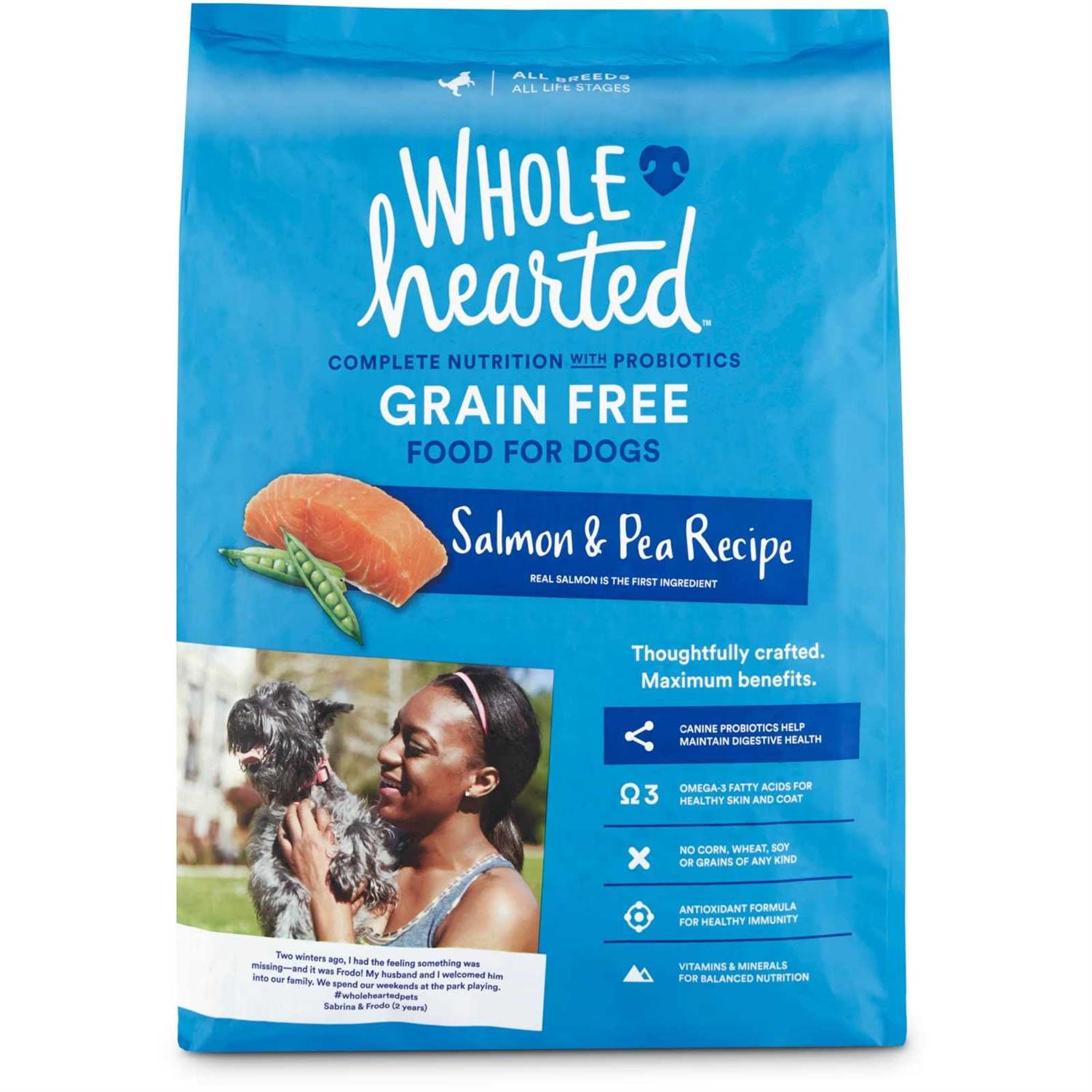 WholeHearted Grain Free All Salmon and Pea Recipe Dry Dog Food - Healthber