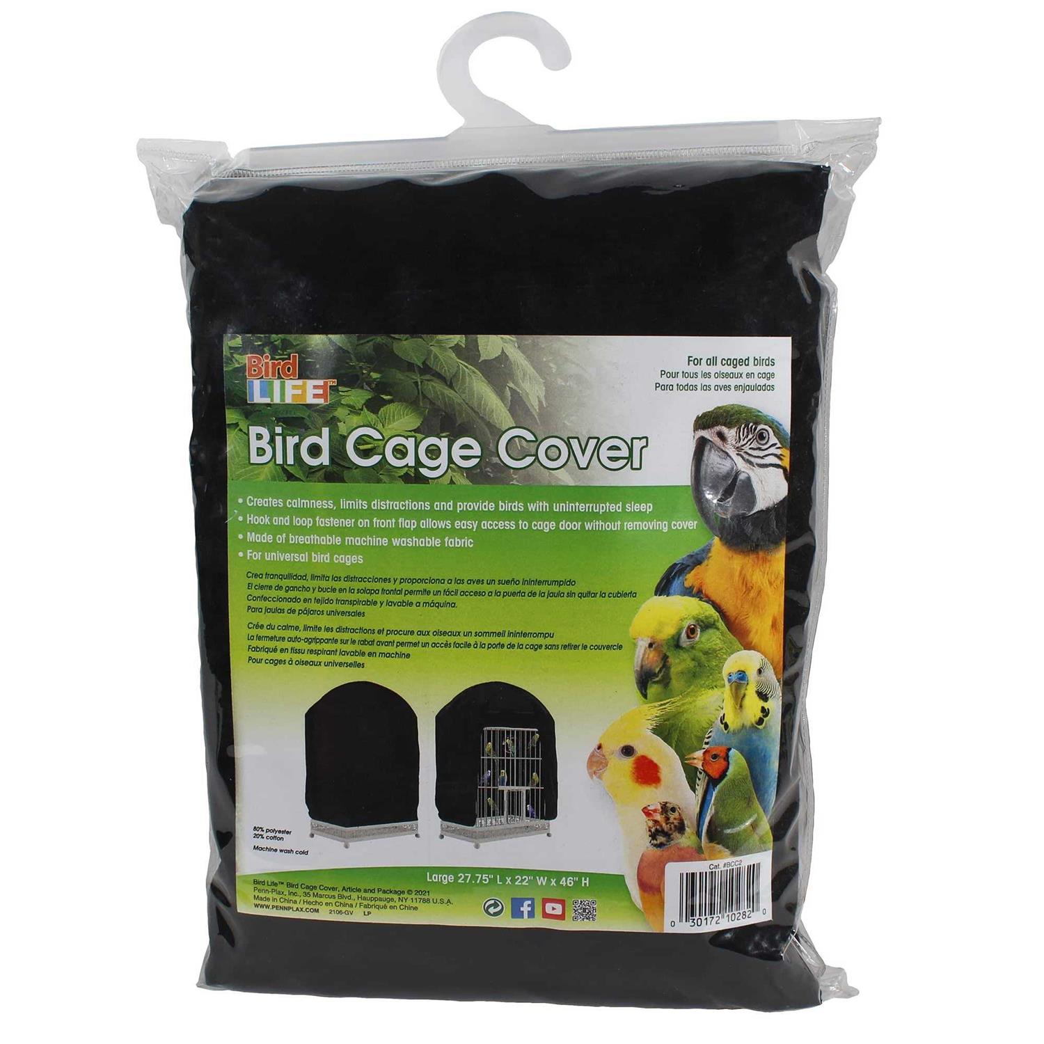 Penn-Plax Bird-Life Universal Fit Birdcage Cover Machine Washable & Breathable Fabric - Healthber