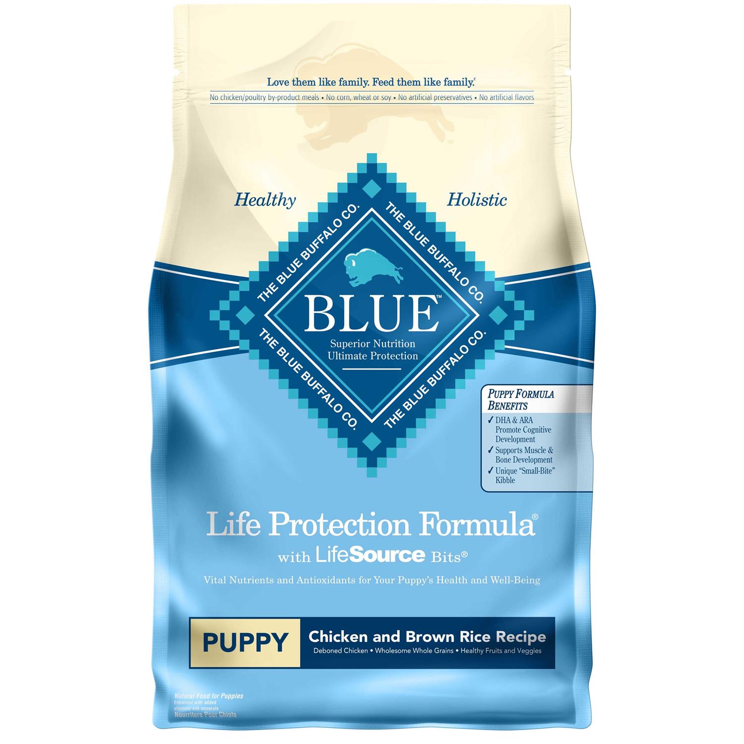 Blue Buffalo Life Protection Formula Chicken & Brown Rice Dry Puppy Dog Food - Healthber