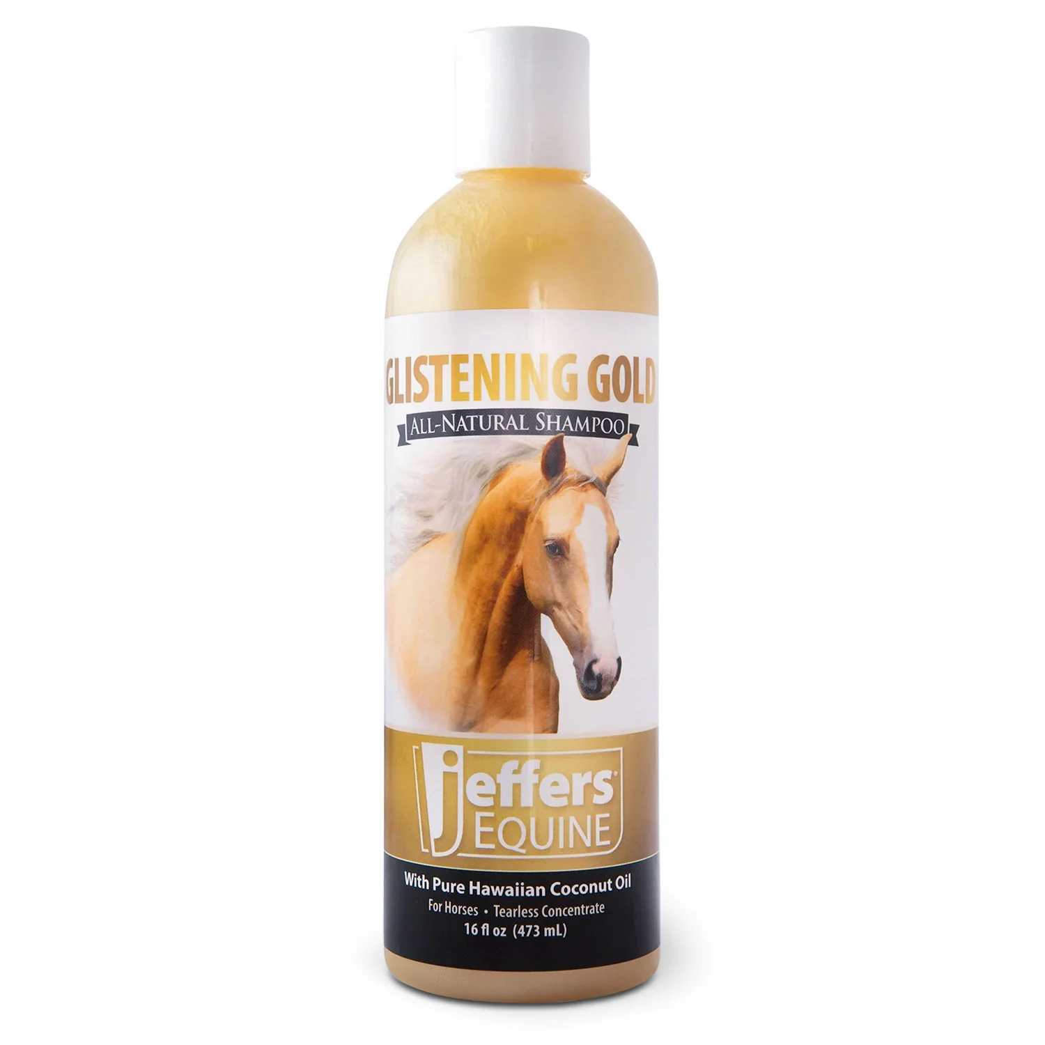 Equine Glistening Gold All-Natural Tearless Horse Shampoo with Pure Hawaiian Coconut Oil - Healthber