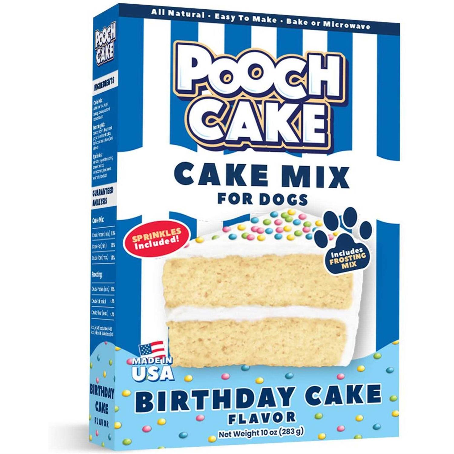 Pooch Cake Birthday Cake Mix for Dogs with Sprinkles - Healthber