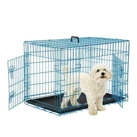 Cl.hpahkl Dog Cage for Large Dogs Indoor, Folding Dog Crates and Kennels Double Door - Healthber