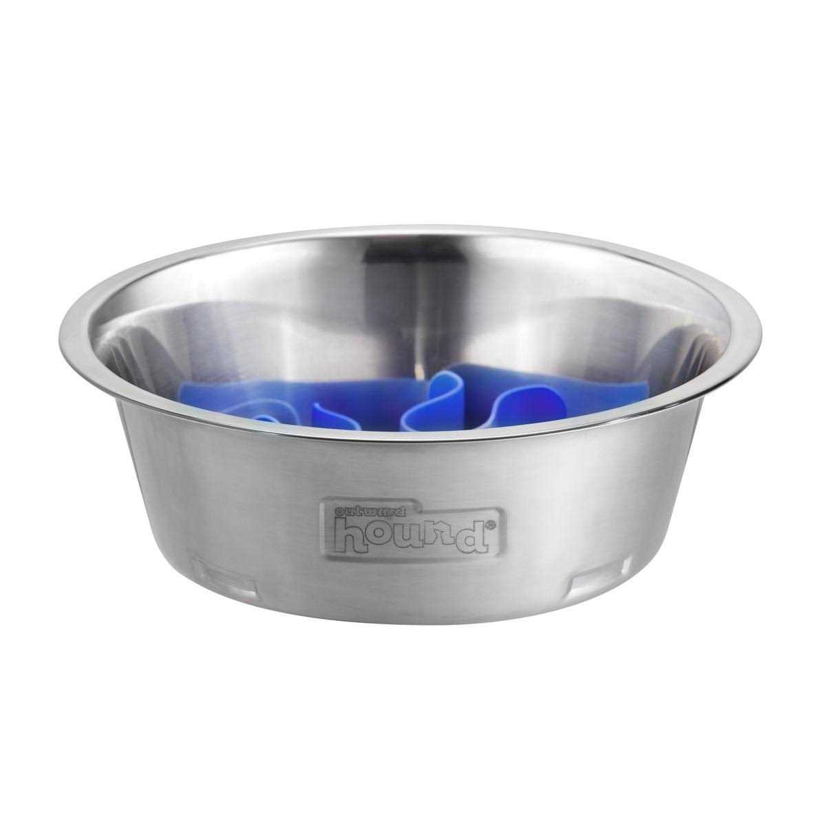 Outward Hound Stainless Steel Fun Feeder Slo Dog Bowl - Healthber
