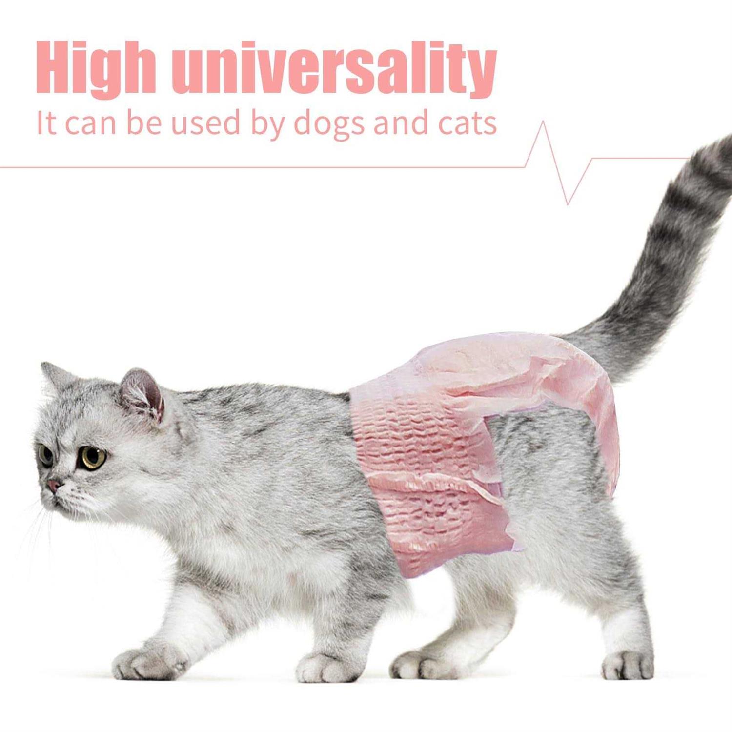 Disposable Dog Diapers Female,10 Pcs Stretchy Dog Diapers,Cat Diapers for Female Cats - Healthber