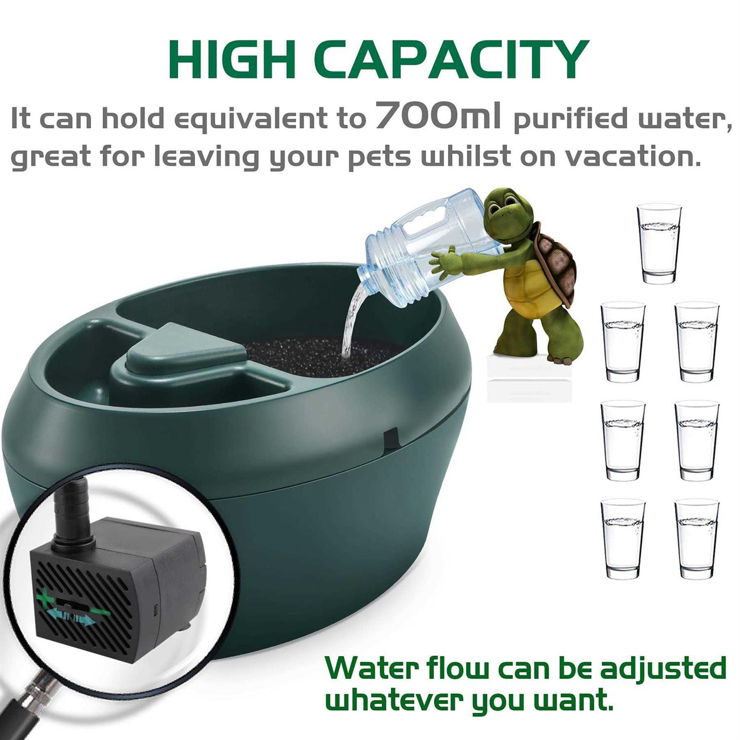NEPTONION Reptile Chameleon Cantina with Snacks Trough Drinking Fountain Water Dripper for Amphibians Insects Lizard Turtle Snake Spider Frog Gecko - Healthber