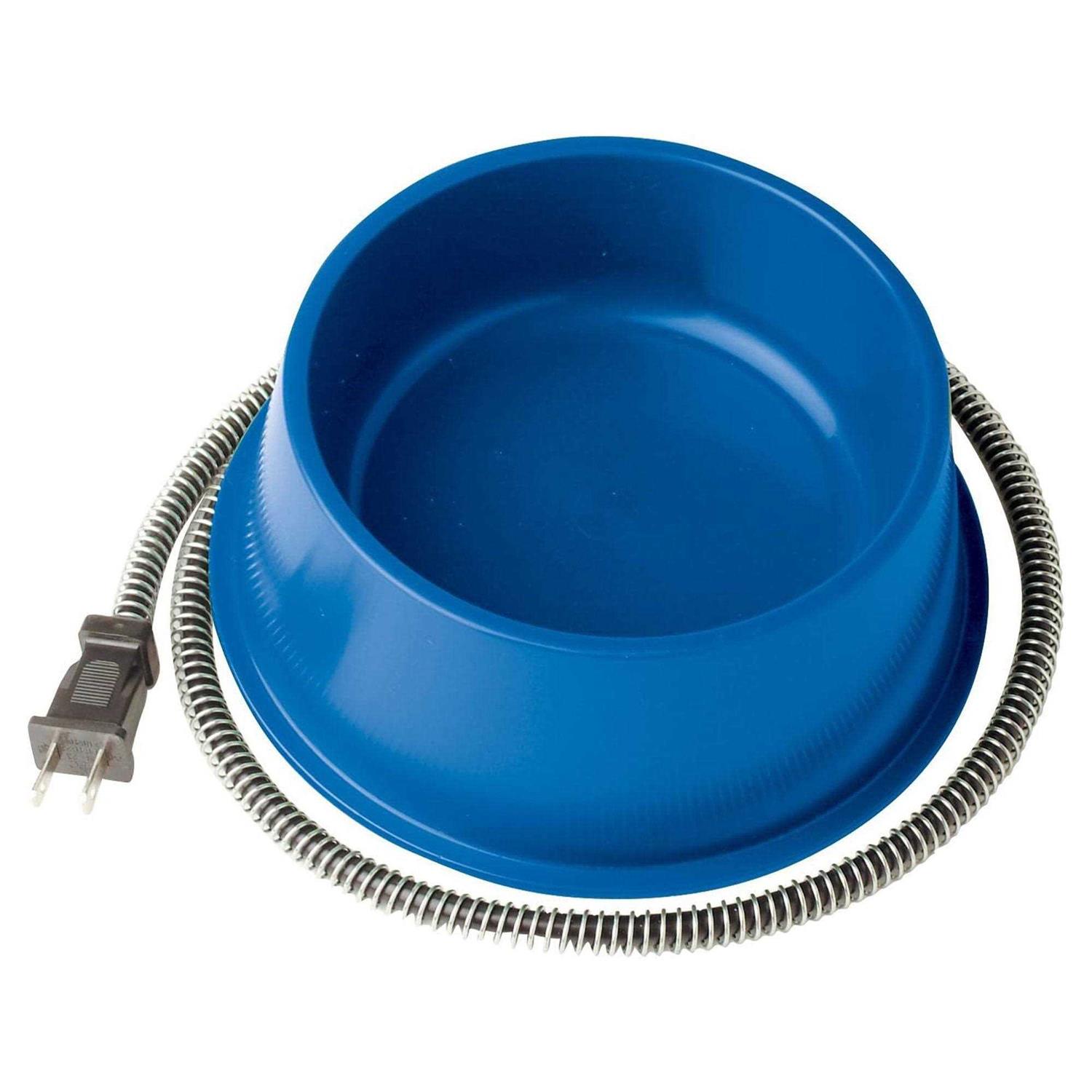 Farm Innovators Plastic Heated Pet Bowl with Anti Chew Cord for All Breed Sizes - Healthber