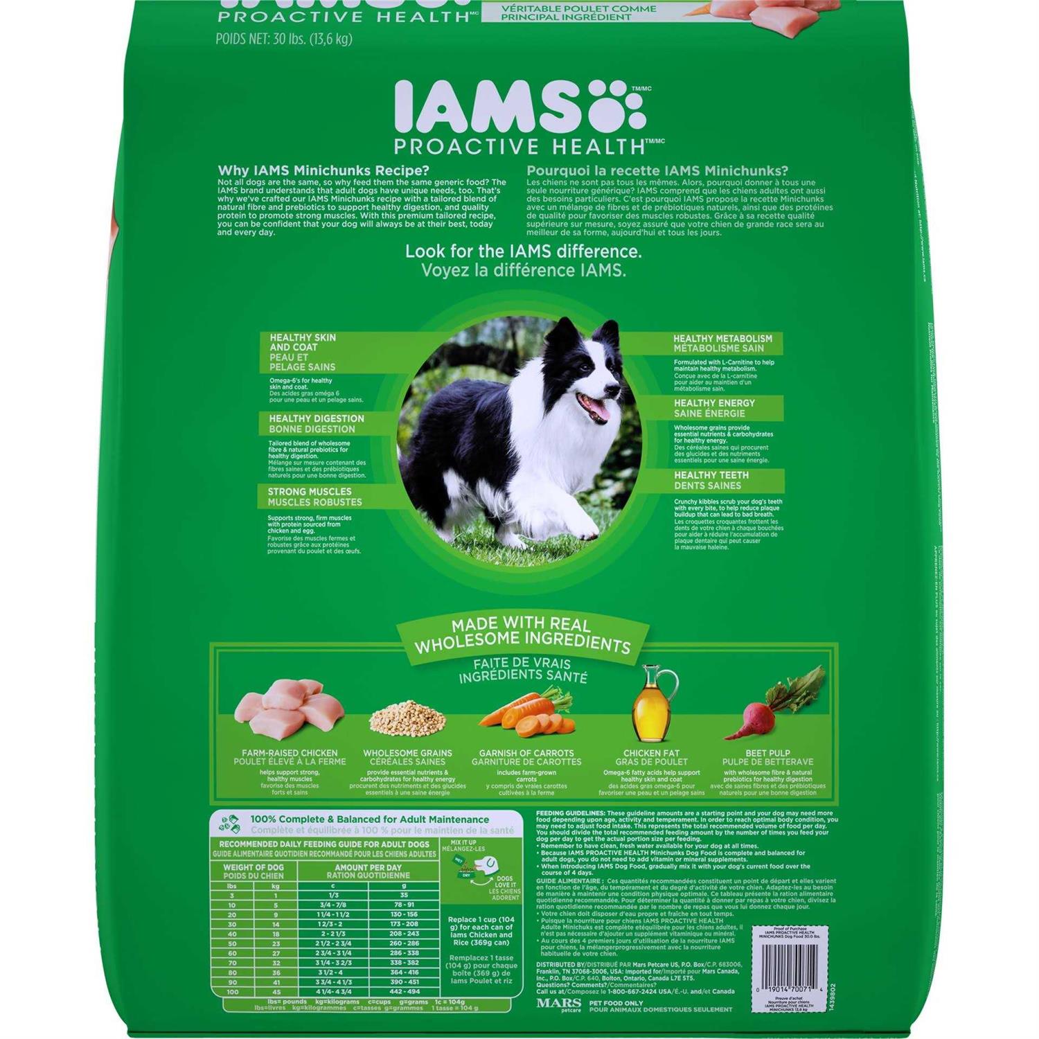 Iams Adult ProActive Health Minichunks Chicken Dry Dog Food - Healthber